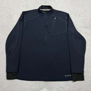 Terramar 1/4 Zip Mens L Base Layer Pullover Climasense Outdoor Thermal Wool